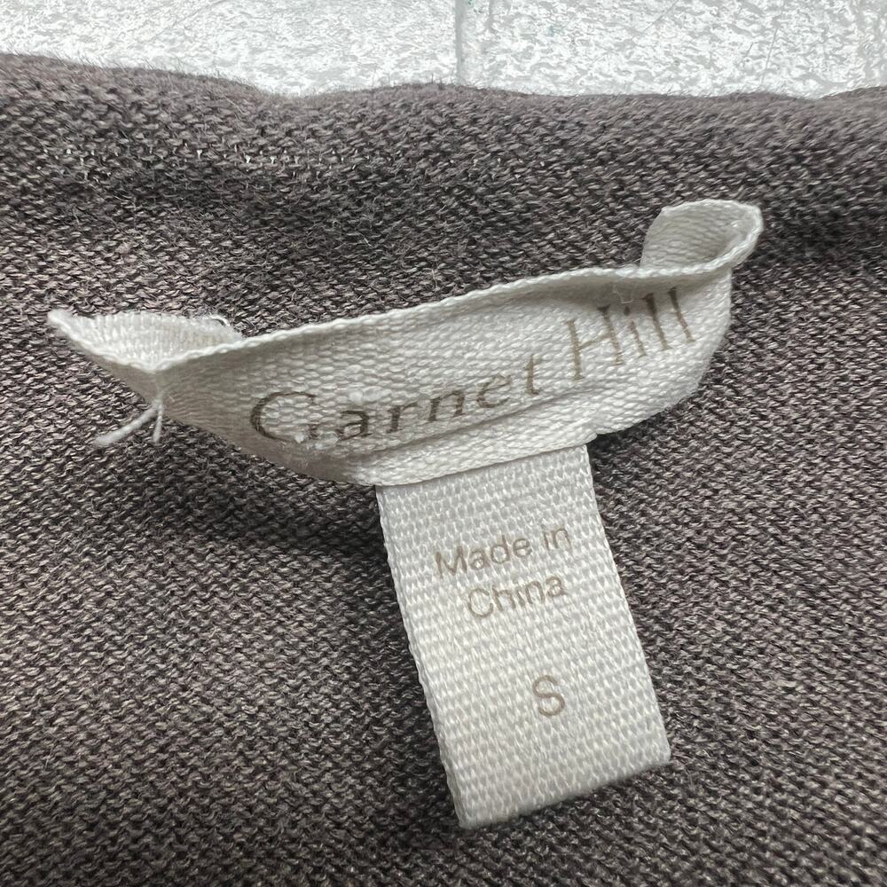 Garnet Hill Silk Cotton Women's Long Sleeve Sweater Sz Small Neutral Lightweight - Picture 2 of 10
